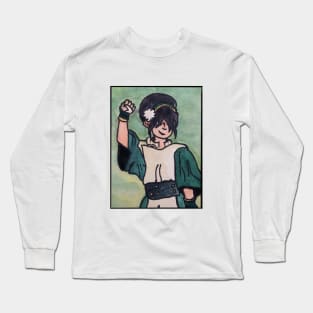 The Last Paintbender: Toph Art Nouveau Long Sleeve T-Shirt